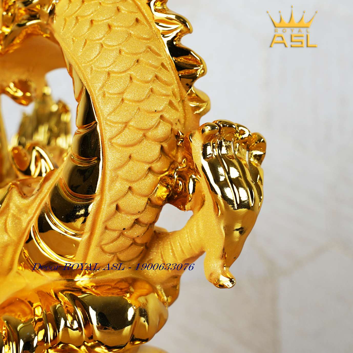 Rồng Mạ Vàng Tài Lộc - Có Ngọc Trân Châu - RMV01-2