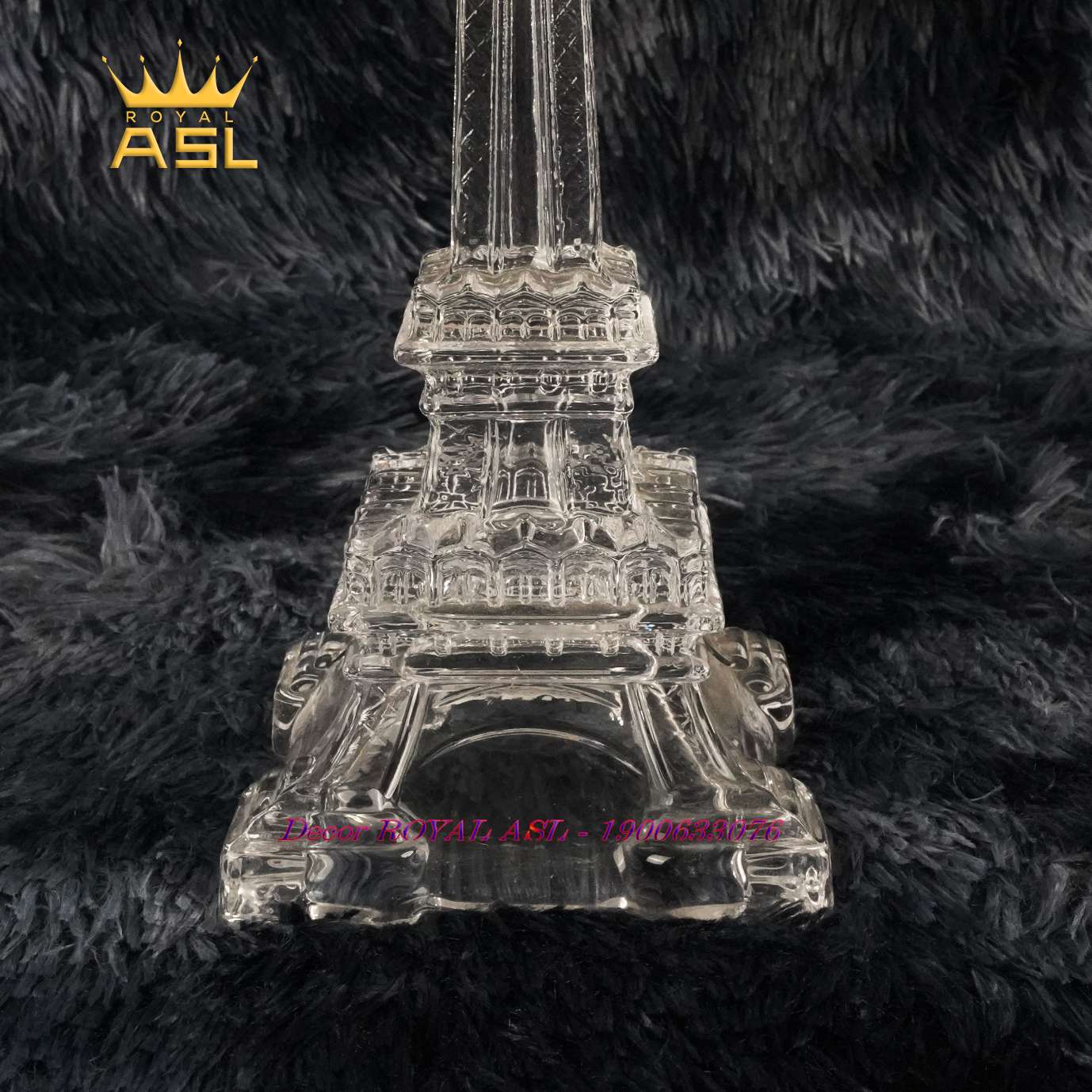 Decor Để Bàn Tháp Eiffel Pháp Thủy Tinh Ấn Tượng-Cỡ Vừa - TT006