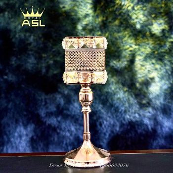 Chân Nến Trang Trí Bàn Tiệc Hình Ly Vuông- Sang Trọng - Cỡ Vừa - CN017