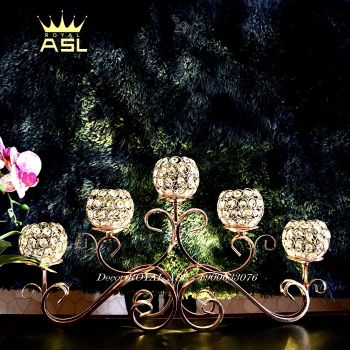 Chân Nến Bộ 5 Nhánh Lãng Mạn, Sang Trọng (67.5*37cm) CN004