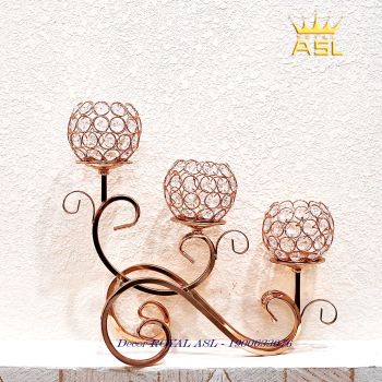 Chân Nến Trang Trí Bàn Tiệc  Bộ 3 Phúc Lộc Thọ Ấn Tượng Sang Trọng (37*37cm) CN005