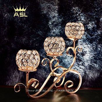 Chân Nến Trang Trí Bàn Tiệc  Bộ 3 Phúc Lộc Thọ Ấn Tượng Sang Trọng (37*37cm) CN005