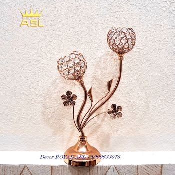 Chân Nến Trang Trí Bàn Tiệc 2 Nhánh Uyên Ương Dễ Thương -(28*48) CN003