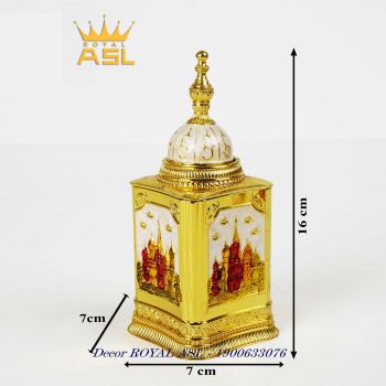 Ống Đựng Tăm Hình Tháp Châu Âu - Màu Trắng Vàng - BT05