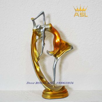 Tượng Decor Trang Trí Cô Gái Múa Bale Ấn Tượng- Màu Vàng - CG001