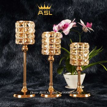 Chân Nến Trang Trí Bàn Tiệc Hình Trụ Sang Trọng - Cỡ Vừa (9.5*30.5cm) CN013