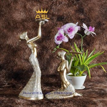 Decor Trang Trí Bàn Tiệc Cặp Giá Đỡ Nến Thiếu Nữ Gợi Cảm - Phong Cách Châu Âu - CN001