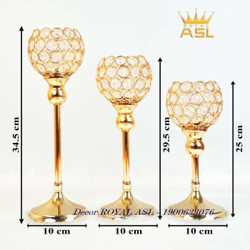 Chân Nến Trang Trí Bàn Tiệc Hình Ly Tròn Sang Trọng - Cỡ Vừa (10*29.5cm) CN015