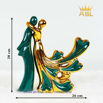 Decor Nghệ Thuật Đôi Tình Nhân Lãng Mạn- Màu Xanh Lục - DC14