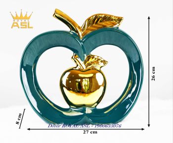 Decor Trái Táo Ngọc Vàng Cao Cấp - Lớn - Màu Xanh - DC01-1