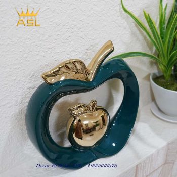 Decor Trái Táo Ngọc Vàng Cao Cấp - Nhỏ - Màu Xanh - DC01-2