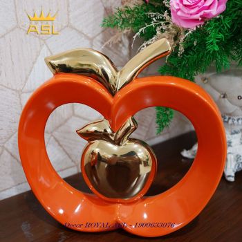Decor Trái Táo Ngọc Vàng Cao Cấp - Lớn - Màu Cam - DC26