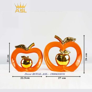 Decor Trái Táo Ngọc Vàng Cao Cấp - Lớn - Màu Cam - DC26