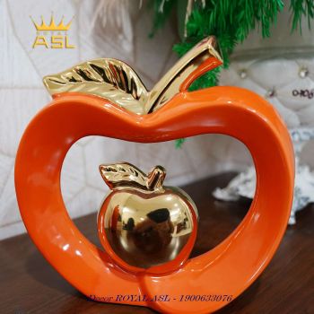 Decor Trái Táo Ngọc Vàng Cao Cấp - Nhỏ - Màu Cam - DC27
