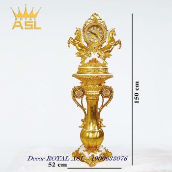 Đồng Hồ Song Mã Phong Cách Tân Cổ Điển Mạ Vàng - DH01