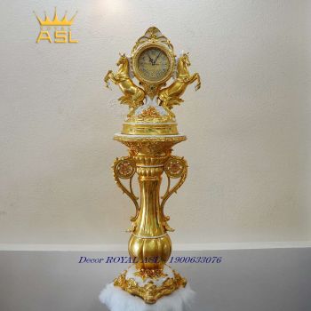 Đồng Hồ Song Mã Phong Cách Tân Cổ Điển Mạ Vàng - DH01