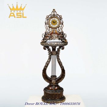 Đồng Hồ Cây Đàn Cao Cấp Phong Cách Tân Cổ Điển Châu Âu - Màu Gỗ - DH12