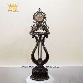 Đồng Hồ Cây Đàn Cao Cấp Phong Cách Tân Cổ Điển Châu Âu - Màu Gỗ - DH12