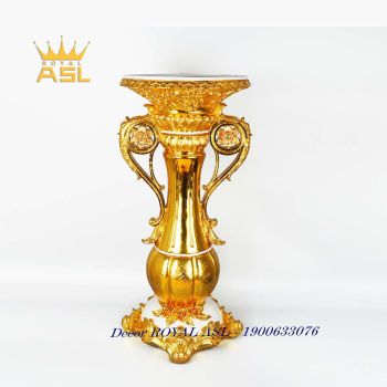 CHÂN ĐẾ TRỤ TRANG TRÍ-ĐỒNG HỒ, LỌ HOA MẠ VÀNG PHONG CÁCH CỔ ĐIỂN – MÀU VÀNG – DH16