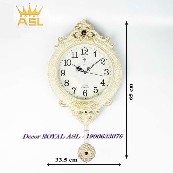 Đồng Hồ Quả Lắc Treo Tường Phong Cách Tân Cổ Điển Châu âu - Màu Kem Nâu-SIZE NHỎ  DH33