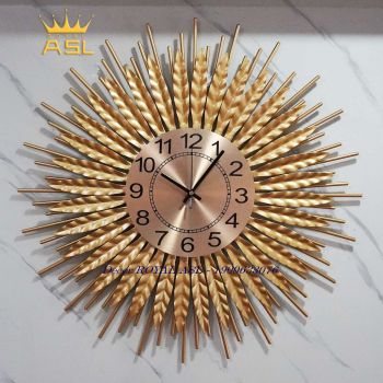 Đồng Hồ Treo Tường Tia Mặt Trời Mạ Vàng Ấn Tượng- Lớn - DH64