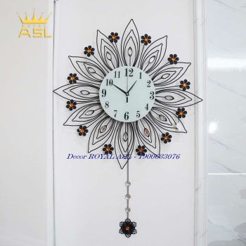 Đồng Hồ Treo Tường Hoa Hướng Dương Ấn Tượng - Màu Đen - Lớn - DH70