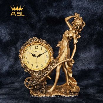 Đồng Hồ Trang Trí Thiếu Nữ Cá Tính Phong Cách Châu Âu-Mạ Vàng- DH78