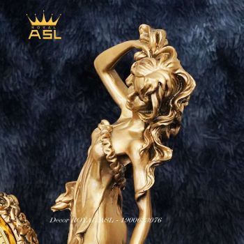 Đồng Hồ Trang Trí Thiếu Nữ Cá Tính Phong Cách Châu Âu-Mạ Vàng- DH78