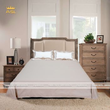 Bộ Chăn Ra Gối 4 Món Cotton Lụa Trắng Tinh Khôi Pure White-Hoa Văn Thêu Nâu Cách Điệu, Sang Trọng Cho Ngày Cưới-King Size-DR0120