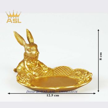 Đĩa Thỏ Vàng Đựng Trang Sức - Đĩa Giá Thấp - DTT129