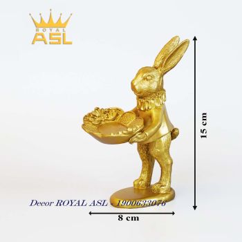 Đĩa Thỏ Vàng Đựng Trang Sức - Đĩa Giá Cao - DTT130