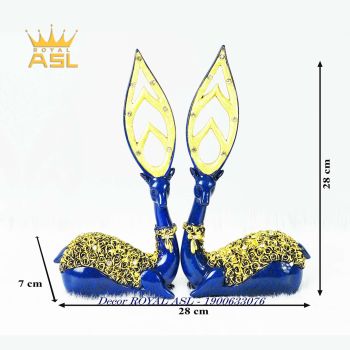 Cặp Nai Sừng Cá Tính Hút Tài Lộc - Màu Xanh - HN064