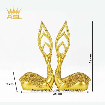 Cặp Nai Sừng Cá Tính Hút Tài Lộc - Màu Vàng - HN065