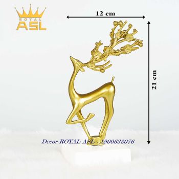 Hươu Nai Vàng Tuần Lộc May Mắn - Đế Thấp - HN068