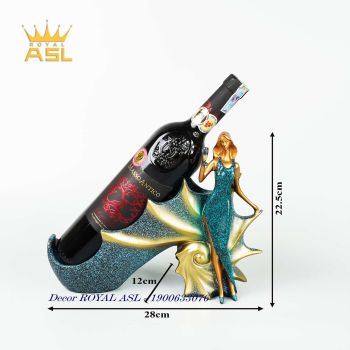 Kệ Để Rượu Vang Hình Cô Gái - Màu Xanh Lá - KR03