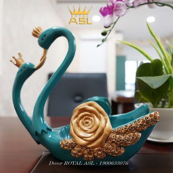 Kệ Để Rượu Vang Đôi Thiên Nga - Màu Xanh - KR09