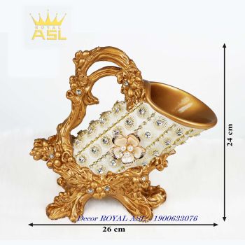 Giá Để Rượu Vang Ấn Tượng Phong Cách Hiện Đại Đính Đá và Hoa - KR11