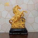 Tượng Ngựa Mạ Vàng Phong Thủy Chiêu Tài Đón Lộc - Size lớn - NMV03