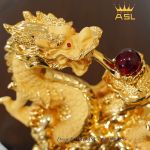 Rồng Mạ Vàng Cát Tinh Tài Lộc - Có Ngọc Trân Châu  - RMV03