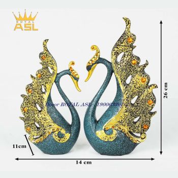 Decor Đôi Thiên Nga Uyên Ương Ấn Tượng- Màu Xanh Dương - TN087