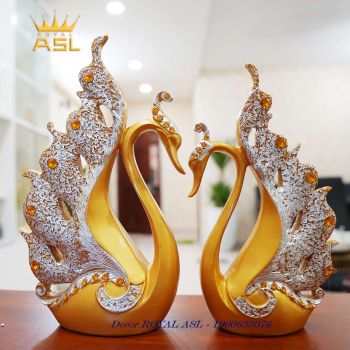 Decor Đôi Thiên Nga Uyên Ương Ấn Tượng- Màu Vàng Tươi - TN088