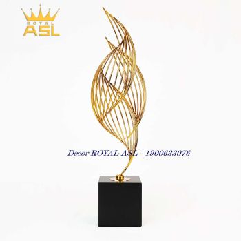 Decor Tháp Xoắn Mạ Đồng Nghệ Thuật Vàng Sang Trọng - Cỡ Nhỏ (20*30cm)- TS01