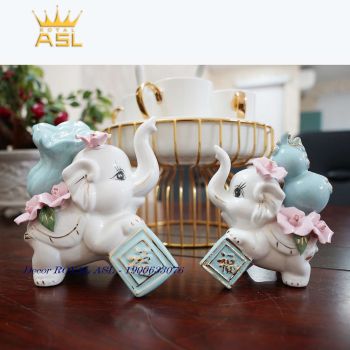 Cặp Voi Hồ Lô May Mắn Tài Lộc - CẶP NHỎ - VHL0074